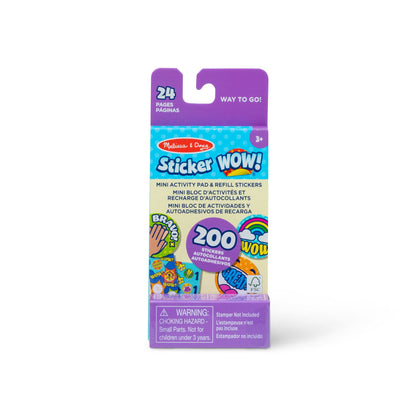 Sticker WOW!® Mini Activity Pad & Refill Stickers - Way to Go! (200+ Stickers, Stamper Not Included)