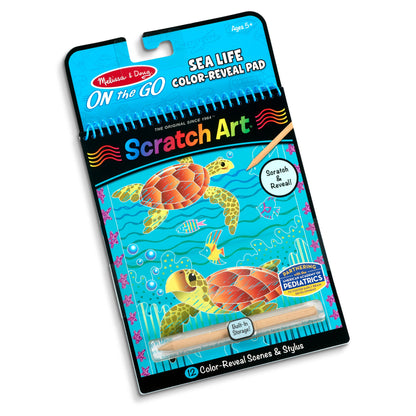 On the Go Scratch Art Color-Reveal Pad -  Sea Life