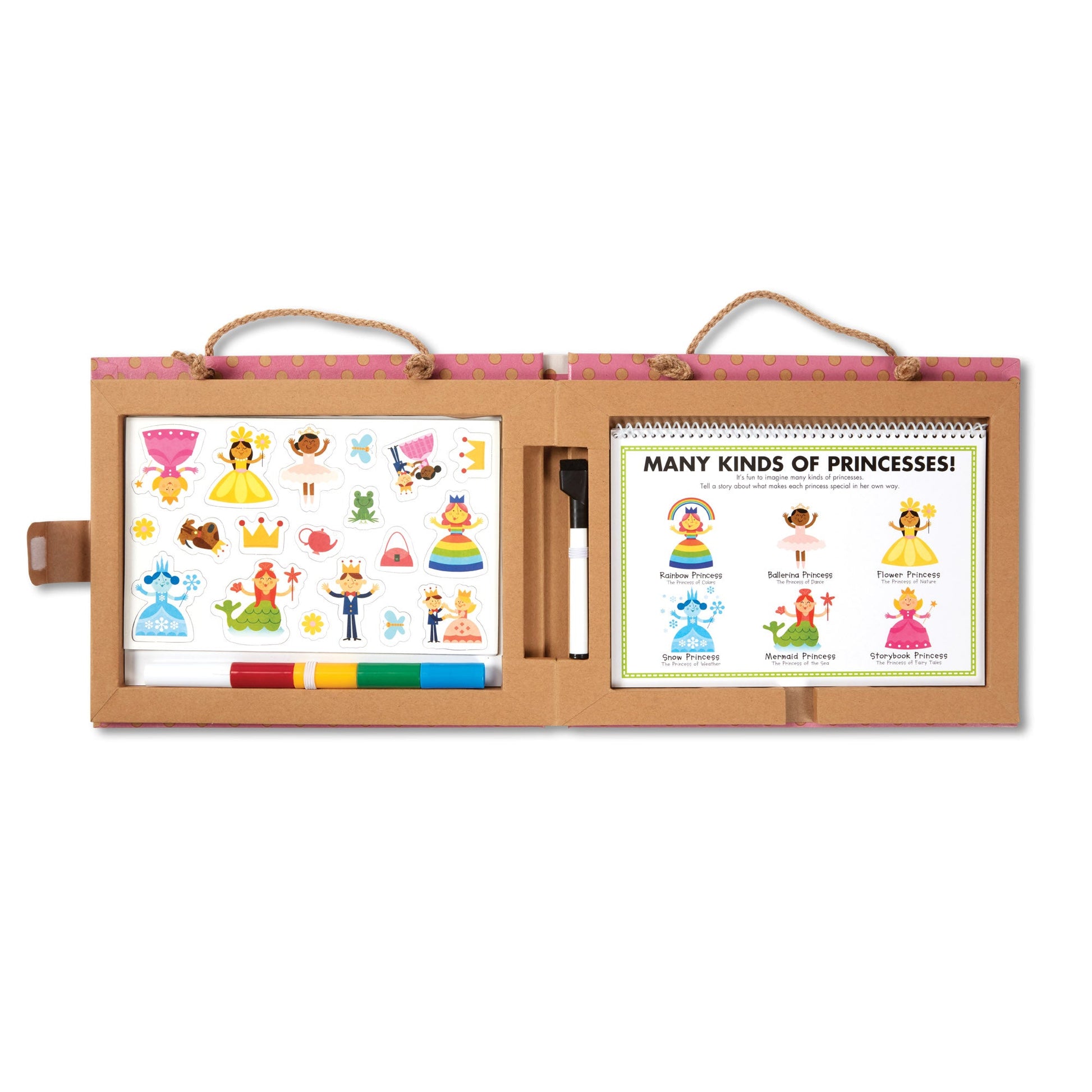 Natural Play: Play, Draw, Create Reusable Drawing & Magnet Kit – Princesses