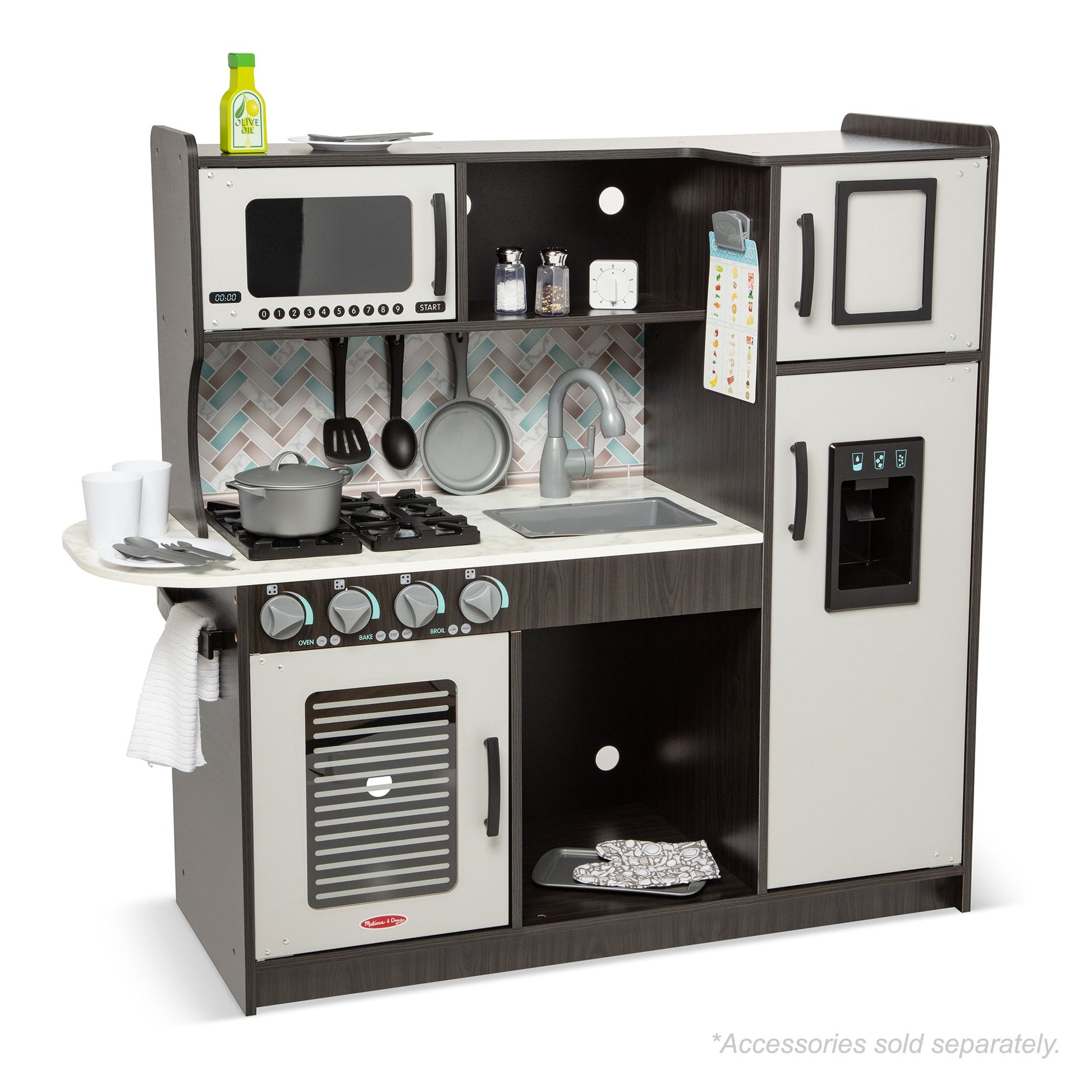 Wooden Chef's Kitchen - Charcoal