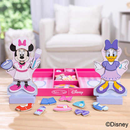 Disney Minnie & Daisy Deluxe Wooden Magnetic Dress-Up