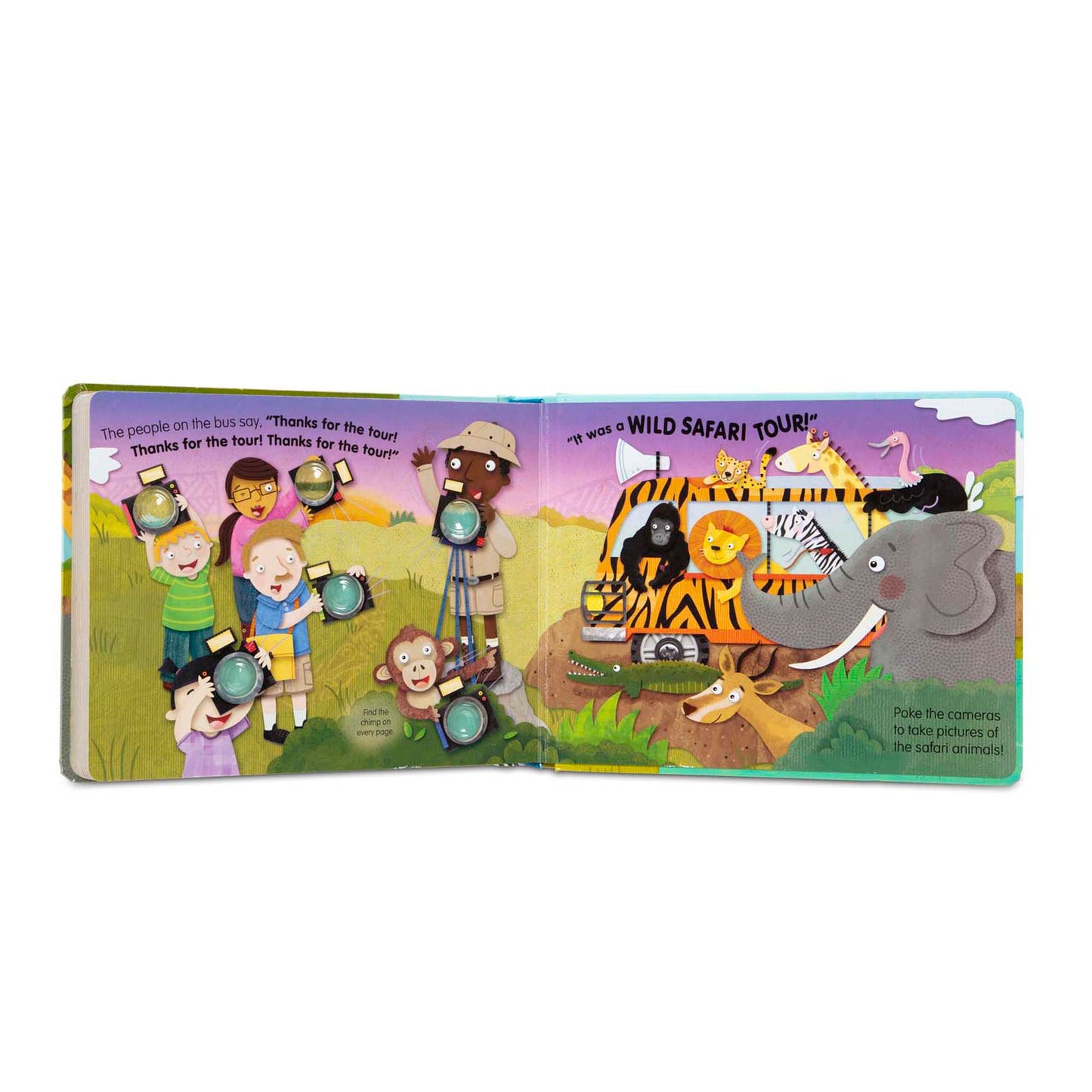 Poke-a-Dot: The Wheels on the Bus Wild Safari Board Book