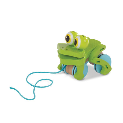 First Play Frolicking Frog Wooden Pull Toy