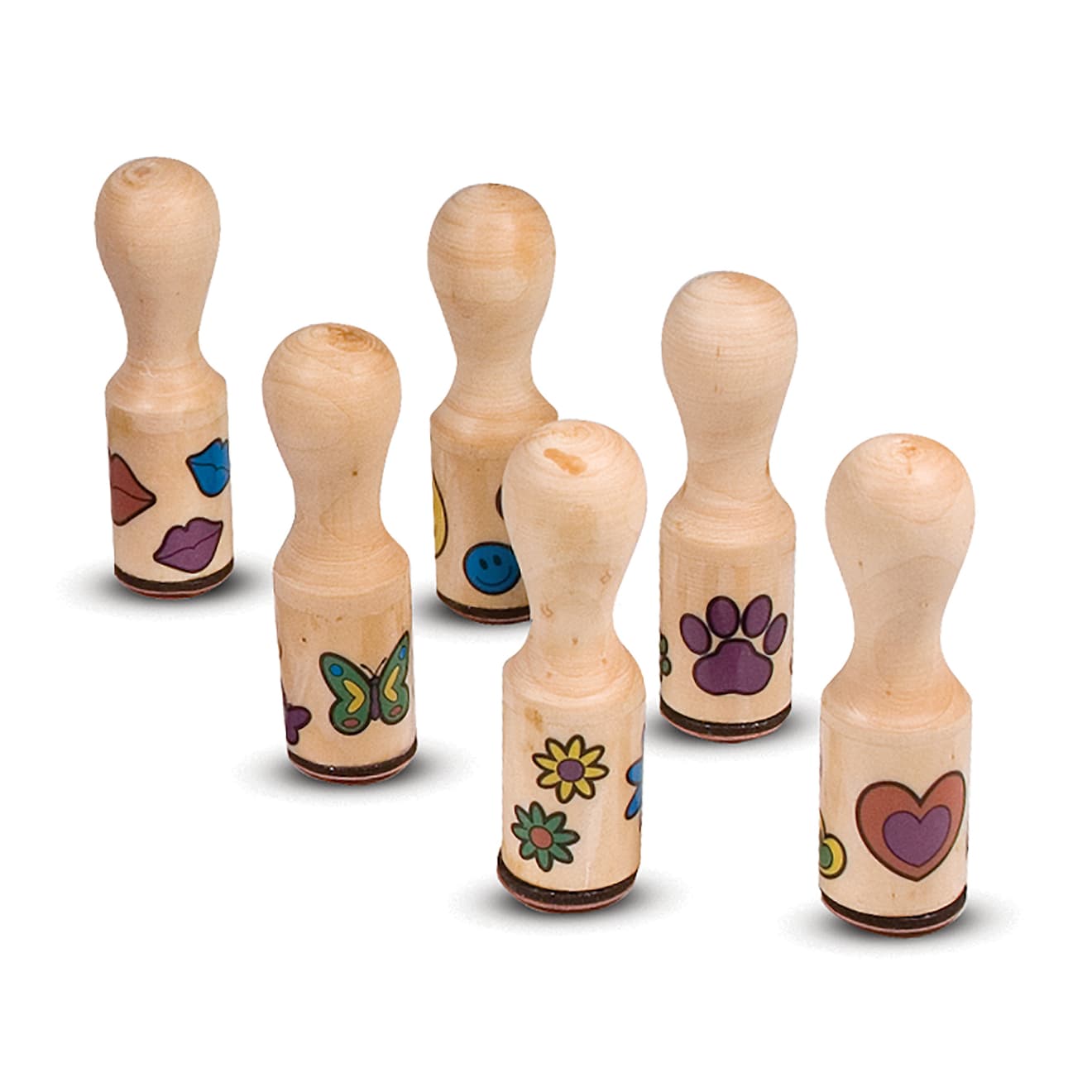 Wooden Stamp Set - Happy Handles