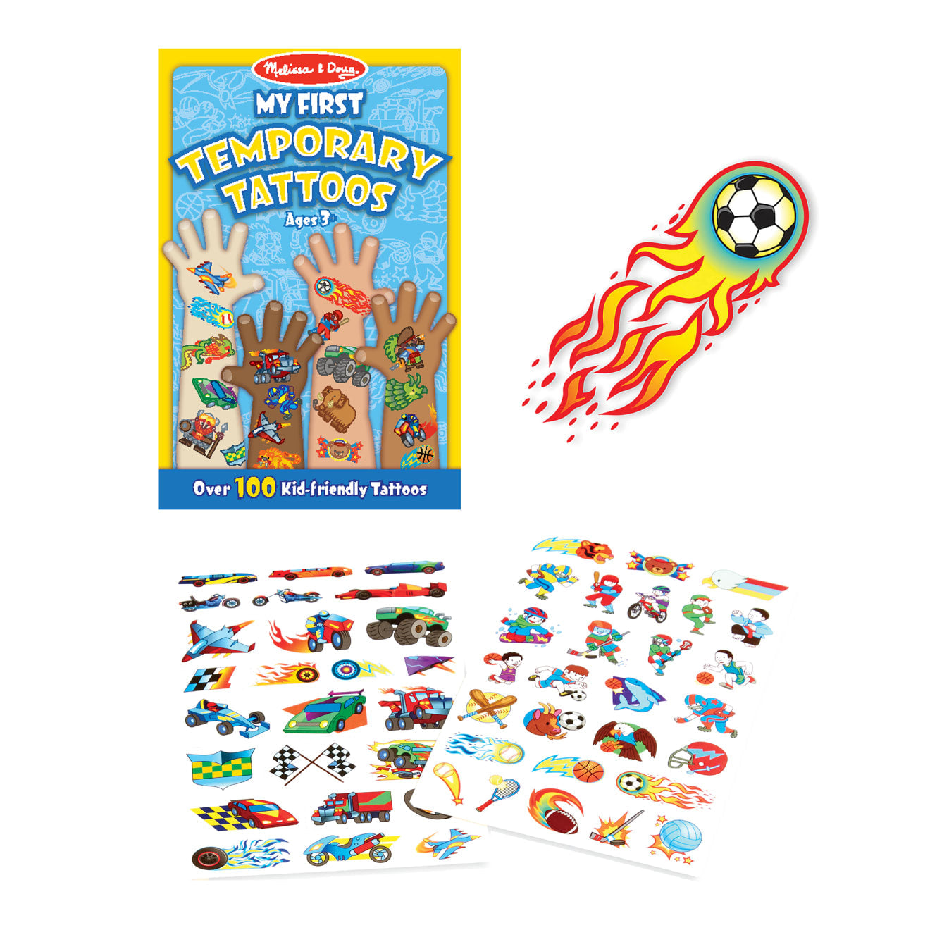 My First Temporary Tattoos: 100+ Kid-Friendly Tattoos - Adventure, Creatures, Sports, and More