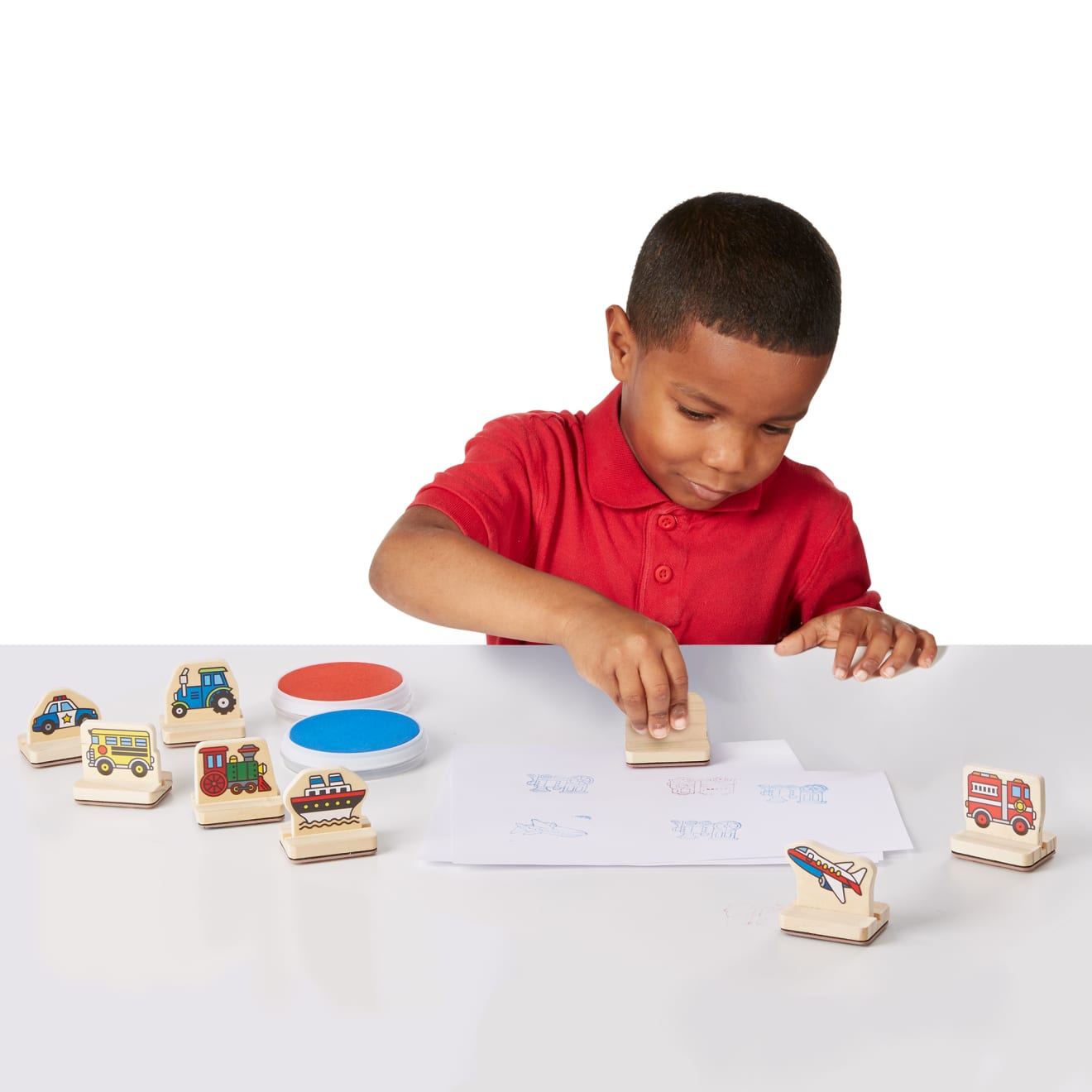 My First Wooden Stamp Set - Vehicles