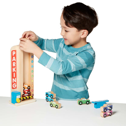 Wooden Stack & Count Parking Garage
