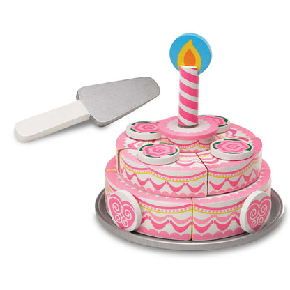 Triple-Layer Party Cake - Wooden Play Food