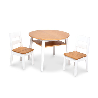 Wooden Round Table & Chairs Set