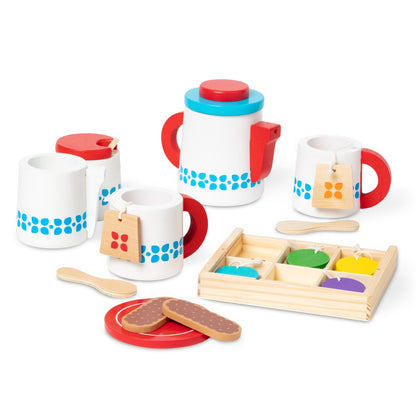 Wooden Steep & Serve Tea Set