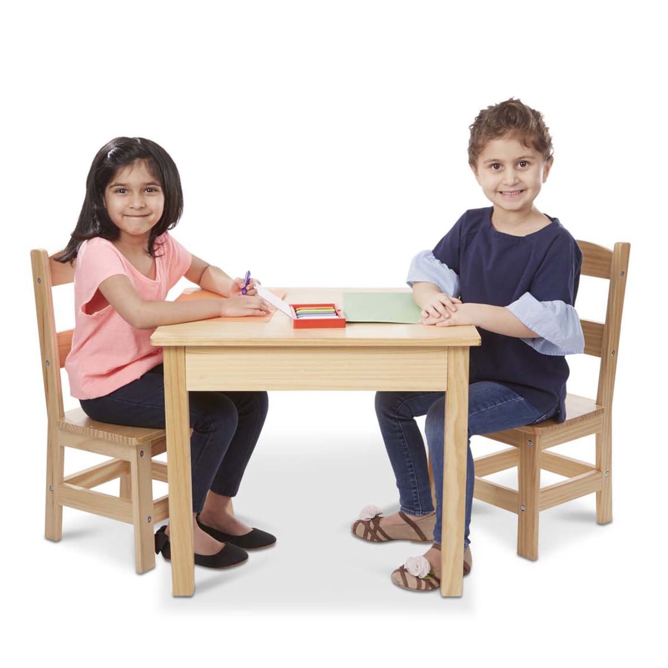 Wooden Table & Chairs - Natural