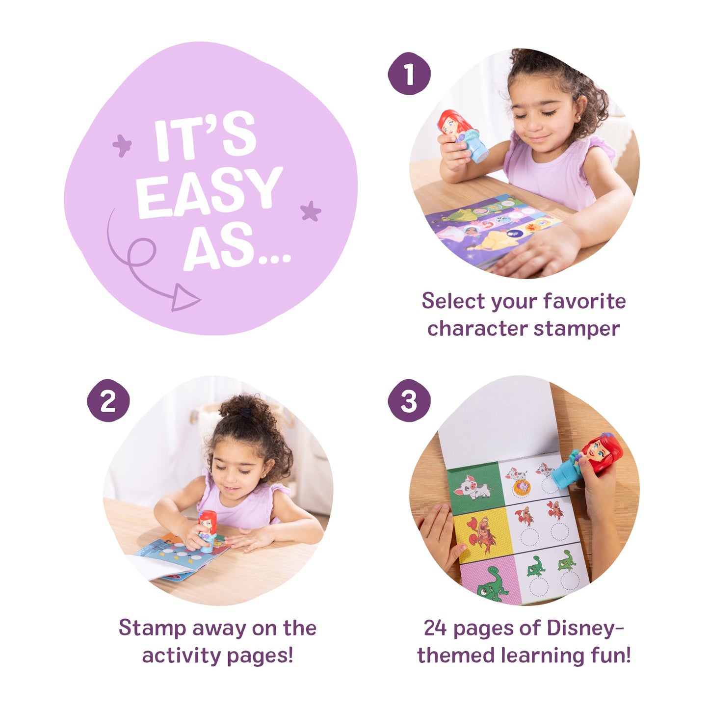 Sticker WOW!™ Disney Ariel Bundle: Activity Pad & Sticker Stamper + Mini Activity Pad and 200 Refill Stickers