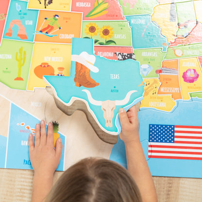 Map Floor Puzzle - 51 Pieces