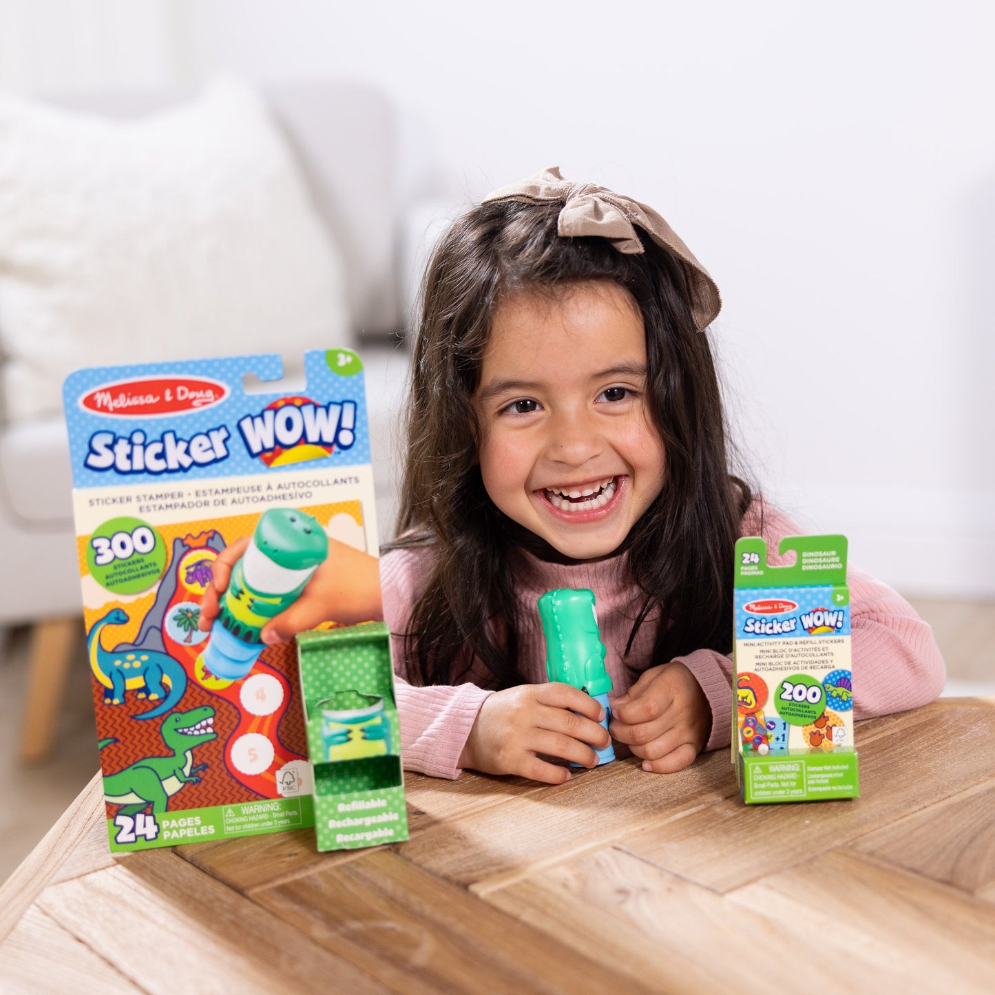 Sticker WOW!™ Dinosaur Bundle: Activity Pad & Sticker Stamper + Mini Activity Pad and 200 Refill Stickers