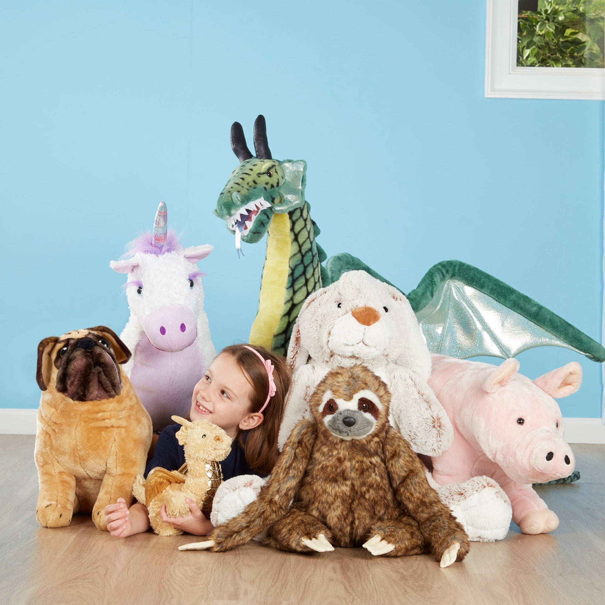 Jumbo Burrow Bunny Stuffed Plush Animal