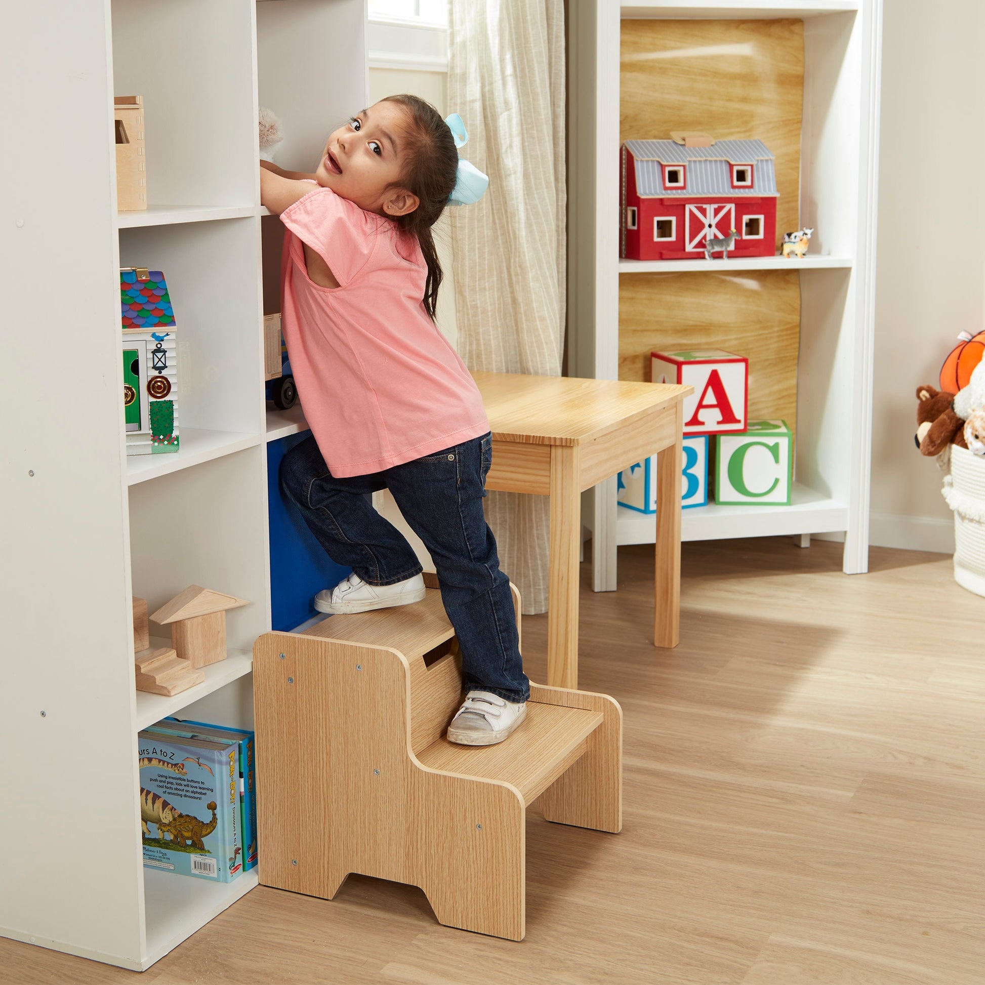 Wooden Step Stool - Natural