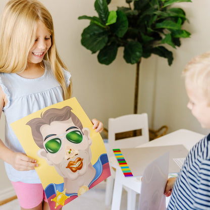 Make-a-Face Sticker Pad - Crazy Characters
